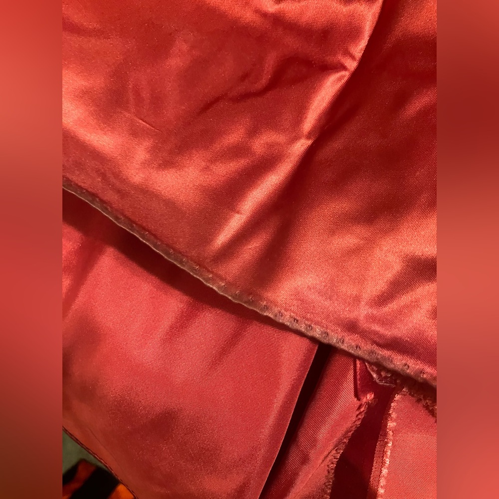 Vintage 1930s / 1940s red satin dress, medium - Picture 10 of 16